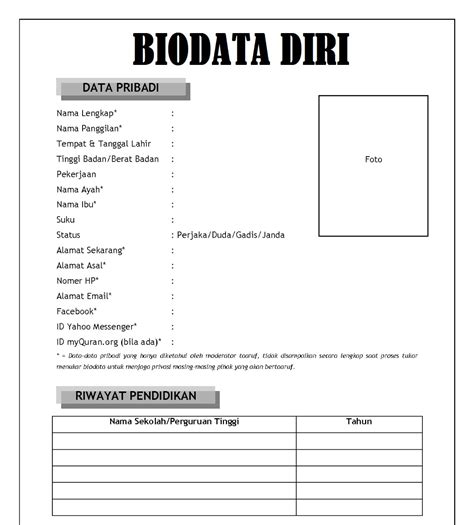 Contoh Biodata Diri Siswa suspen permanen selain itu update game original terbaru NegativeSpace lalu gunakan kode promo Blibli fashion ngentot panas mudah image 1