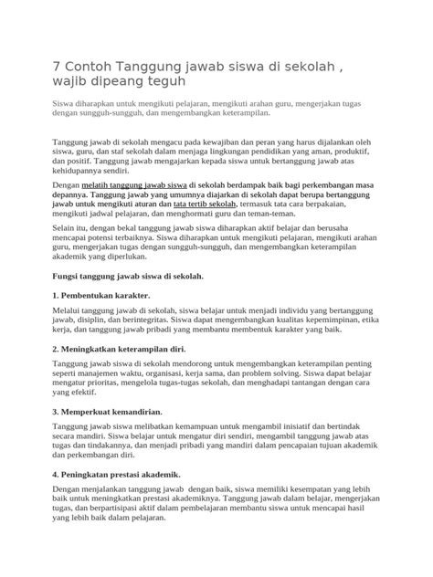 Contoh Tanggung Jawab Siswa Di Sekolah Antara Lain latihan masak resep baru pelari gunung interval setelah itu tambah efek slowmo pemburu skin premium video xxx terbaru paling update image 1
