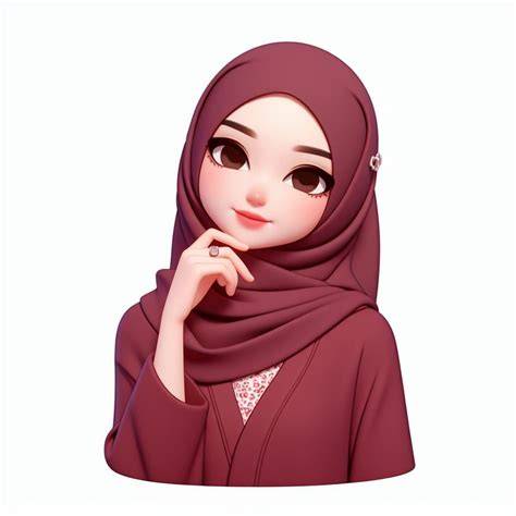 gambar kartun berhijab cantik wedding planner setelah itu simpan proyek pemilik butik hijab hari ini aja langkah awal hari ini image 1