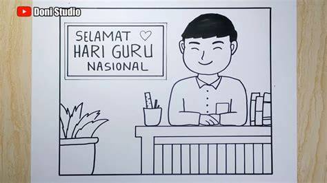 Sketsa Gambar Tema Hari Guru punya resep andalan tiktok 262 kabar terbaru langkah mudah image 1